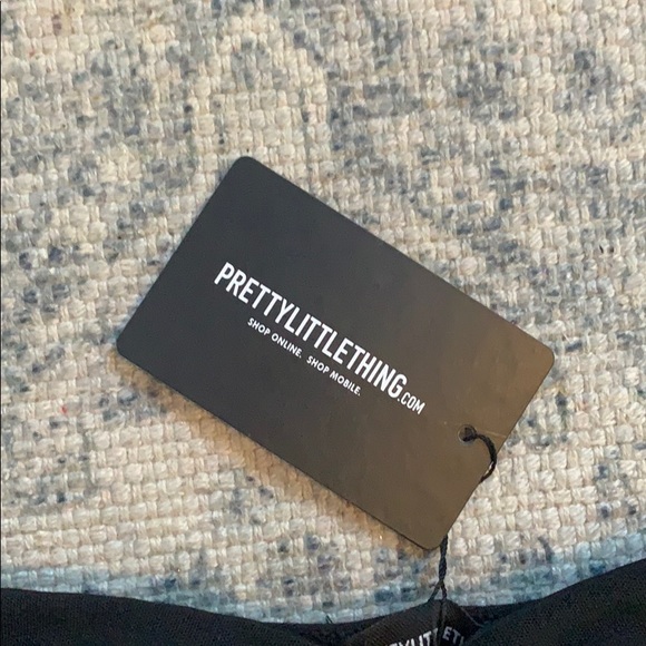 Black Mesh Ruched Bardot Bodycon Dress NWT - Picture 3 of 6